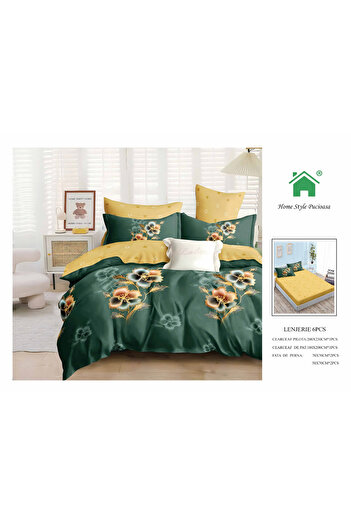 FIONNA.RO Finet Bed Linen With Elastic - Gold Floral