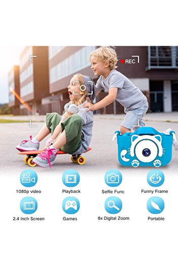 Generic Kids Digital Video Camera with Cartoon Silicone Cover – Fun Toy Camcorder for Boys & Girls Ages 3+