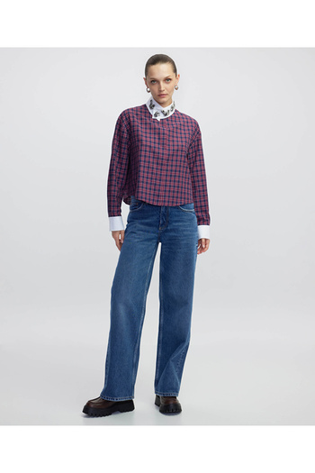 İpekyol Appliqued Plaid Pattern Shirt