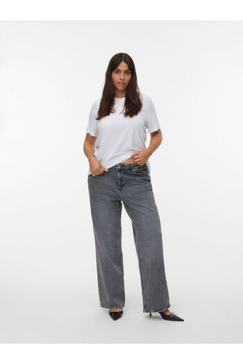 Veromoda Curve Weit geschnitten VMCTESSA Hohe Taille Weiter Beinschnitt Jeans