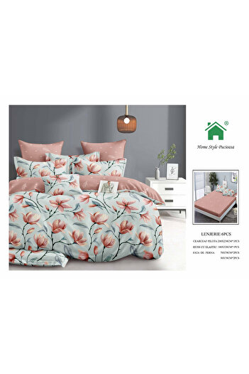 FIONNA.RO Finet Bed Linen With Elastic - Pink Flowers