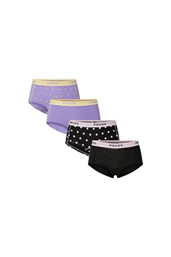 PIECES Boxershorts PCLOGO LADY DOT 4er-Pack