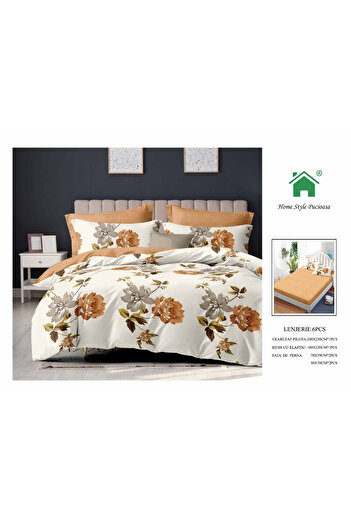 FIONNA.RO Fine Bed Linen With Elastic - Vibrant Flowers