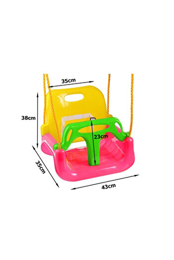 varioshop VarioShop® 3-in-1 Outdoor and Indoor Baby Swing, Removable Bumper Bar, S-Belt
