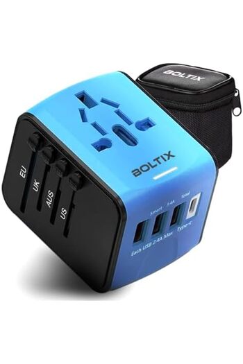 Generic BOLTIX Universal Travel Adapter, International Plug and Socket Adapter with 3 USB Ports + 1 Type C P
