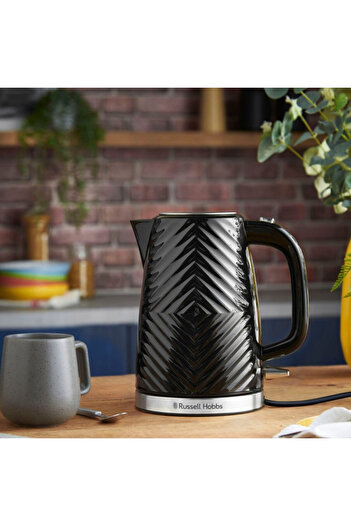 RUSSELL HOBBS Electric kettle Russell Hobbs 26380-70, 2400 W, 1.7 l, 3D Design, Drip-free spout, Black