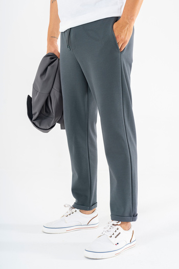 Souris Men's Smoked Double Leg Jogger Pants Slimfit Comfortable Fit