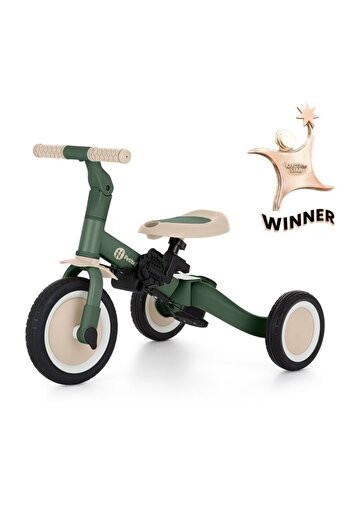 Petite&Mars Tricycle, Petite&Mars, Turbo, 5 in 1, Up to 25 kg, 1.5-5 years, Green