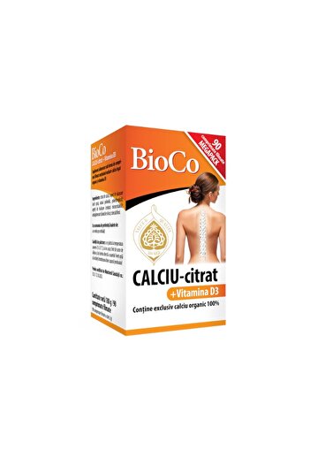 Bioco Citrat de Calciu + Vitamina D3 x 90 tab