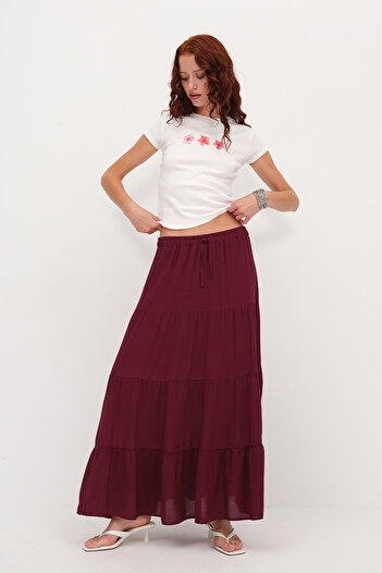 Addax Long Skirt with Elastic Waist E16250-J7