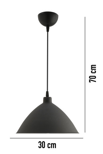 LUMINZO Guterre Siyah 30 Cm Modern Avize Sarkıt Rustik Mutfak Kuaför Cafe Lamba Dekoratif Aydınlatma