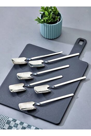 Mask Yi It Kitchen Luxury - 6 Pieces Dessert, Ice Cream Spoons - Stainless 304 18/10 Quality Steel 15 cm