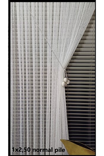 venedik home Avangard Crochet Knitted Ecru Color Mesh Tulle Curtain 1 X 2.50 Normal Pleat Special Tailoring