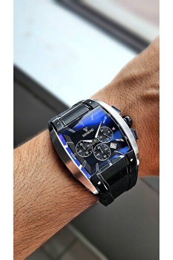 Raymond Rym-A2039M Men's Wristwatch - 316 Steel Case - Colored Glass - Silicone Band - 100% Original