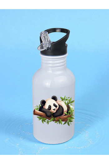 lili hediyelik Panda Water Bottle on a Tree 600 ml - Children's Water Bottle, Children's Water Bottle