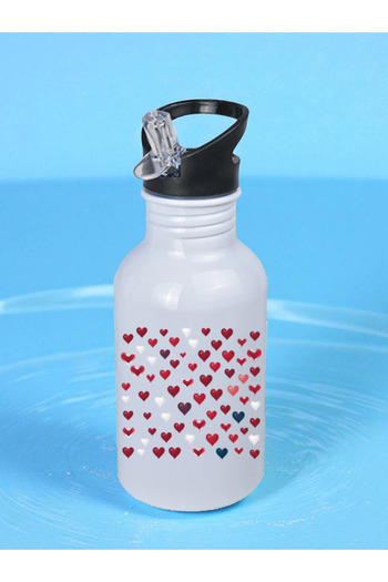 lili hediyelik Kalpler Water Bottle 600 ml - Children's Water Bottle, Children's Water Bottle