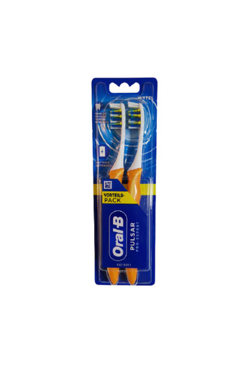Oral-B Set of 2 Pulsar Pro-Expert Battery-Powered Toothbrush, Orange
