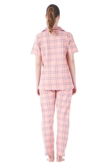 Estiva Checkered Pattern Front Buttoned Pajama Set