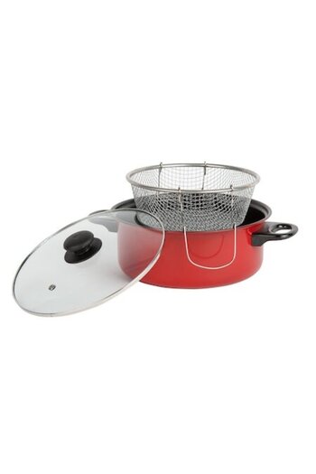 Vanora Home Non-stick Frying Pot with Lid and Basket Vanora, 24 cm