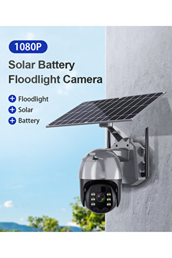 OEM 4G Surveillance Camera with Solar Panel, S03N, 4MP, FullHD, Night Vision Ir 25m, SD Card Slot