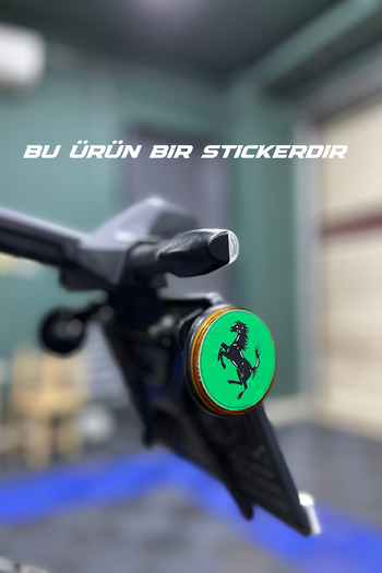 Banxtre Round 5Cmx5Cm Horse Sticker Set for Motorcycle Cat's Eye (2 Pieces)
