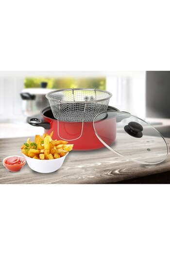 Vanora Home Non-stick Fryer with Lid and Basket Vanora, 24 cm