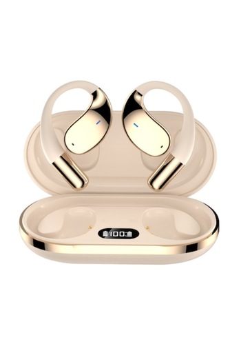 A ATAB Wireless Open-Ear Headphones with AI Real-Time Translation, 144 Languages, Bluetooth 5.4, Beige, A A