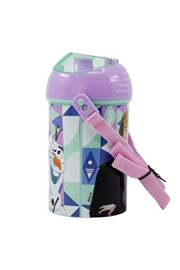 Frozen Plastic bottle, with straw and lid, 450 ml, multicolor, Ice Magic