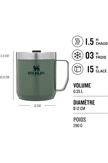 Generic STANLEY Classic Legendary Camp Mug 0.35L / 12 oz - Hammertone Green