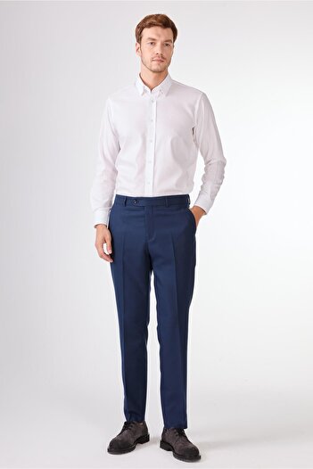 Dufy Navy blue knit pattern slim fit casual suit