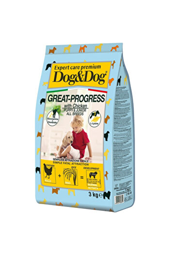 DOG&DOG Hrana uscata Expert Premium, Crestere sanatoasa, 3kg