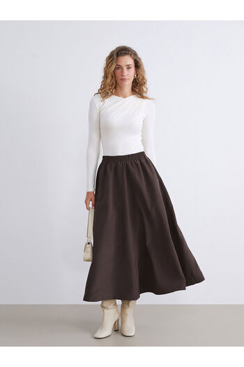 LC Waikiki Flared Skirt with Elastic Waist