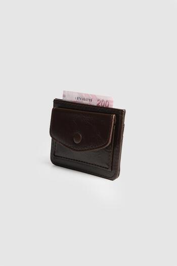 La La'Graccio Paris La'Graccio Paris Women's Yuka Soft Leather Card Holder Brown