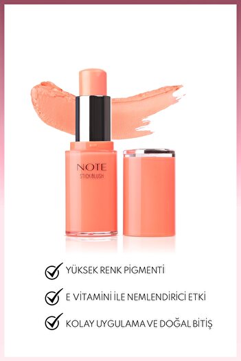 NOTE Stick Blush Nemlendirici Yumuşak Stick Allık - 10 Juicy