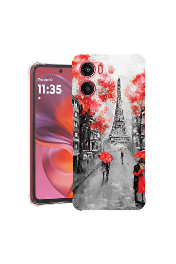bestcase Carcasă spate antișoc pentru Motorola Moto E15, antișoc 1.5MM, Turnul Eiffel din Paris, 1988242 AS 1378