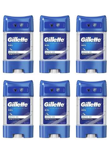 Gillette Antiperspirant Deodorant Gel For Arctic Ice, 70ml x 6