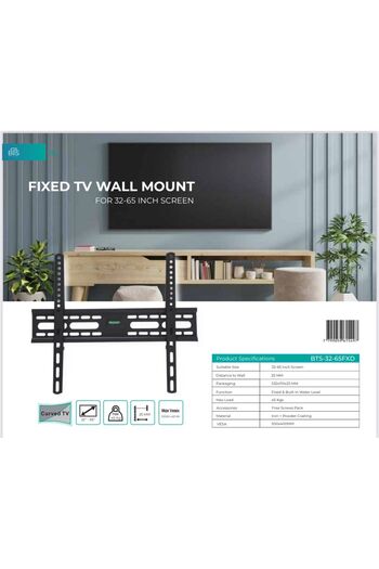 BTS 32-65 INCH FIXED TV WALL MOUNT TV STAND -