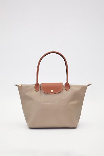 Levidor Gray Leather Strap Tote Shoulder Bag
