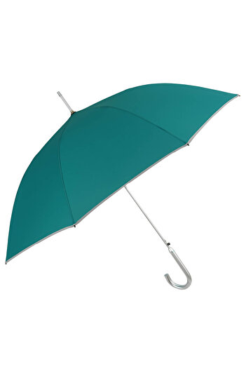 Perletti Automatic rain umbrella, classic model, green, cane