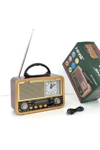 Poro Online Retro Portable Radio PORO 137, Bluetooth, MP3, USB/TF and 3 bands AM/FM/SW