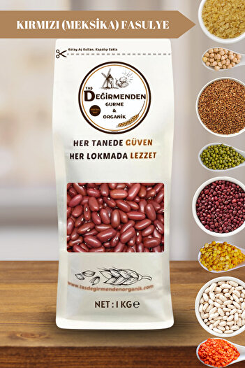 Taş Değirmenden Organik Organik Kırmızı (Meksika) Fasulye - 1 Kilo
