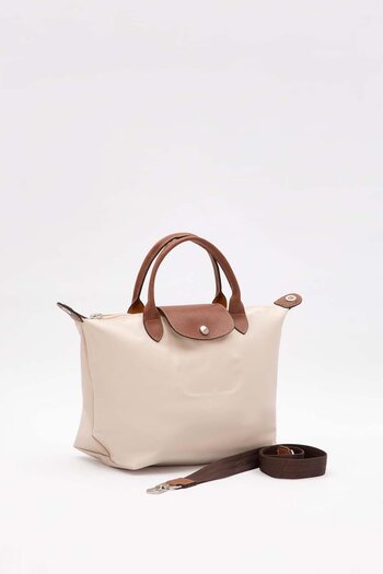 Levidor Cream Leather Cover Shoulder Bag with Accessories