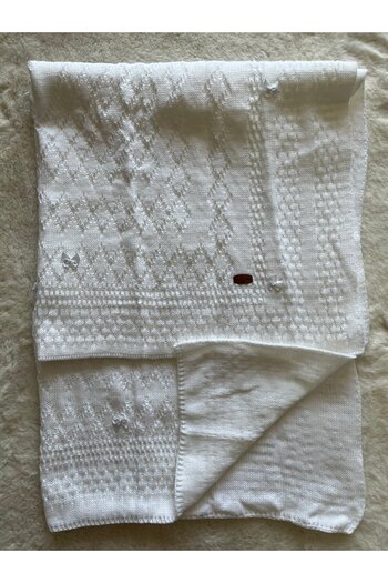 Pierre Cardin Double Layer Thin Knitwear Blanket with White Ribbon