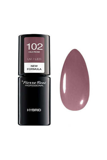 Pierre Rene Hybrid Nail Polish - Color Hybrid New Formula Old Rose Nr. 102 6ml - Pierre René