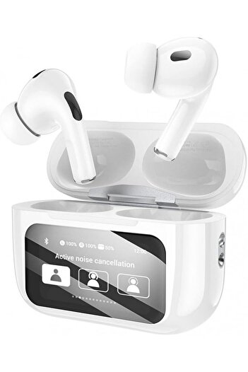 Hoco Căști wireless EQ14, Bluetooth 5.4, 500mAh, autonomie baterie 24h, control tactil, albe