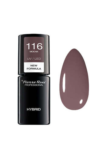 Pierre Rene Semi-permanent Nail Polish - Color Hybrid Polish No. 116 Mocha 6ml - Pierre Rene