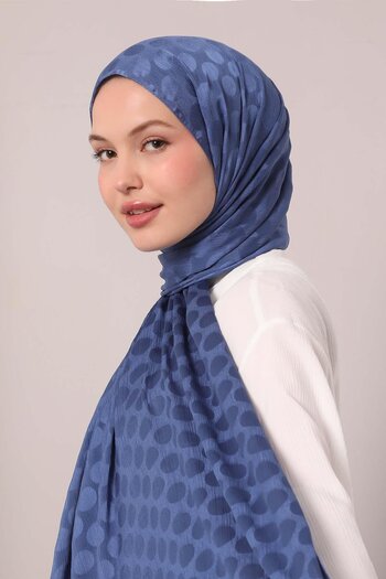 Levidor Σάλι Κάπρι με μοτίβο Indigo Speckled Jacquard