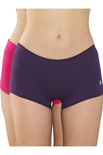 Leading Lady By Styli Pack of 2 - Solid Cotton Boyshorts