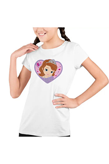 OEM Sofia the First Kids T-Shirt Girls Heart Drawings