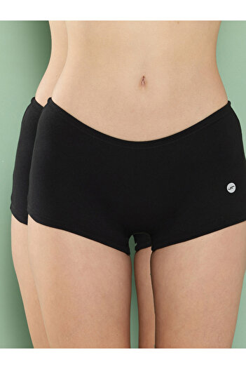 Leading Lady By Styli Pack of 2 - Solid Cotton Boyshorts